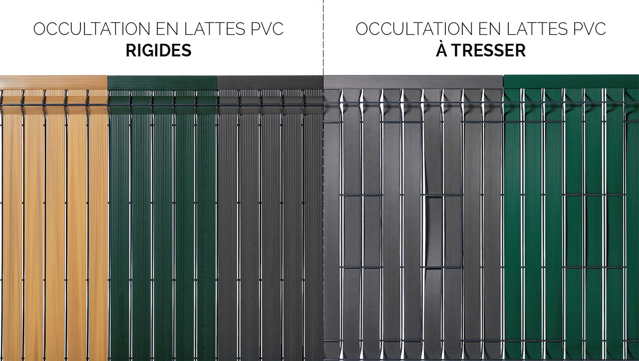 lattes occultation PVC